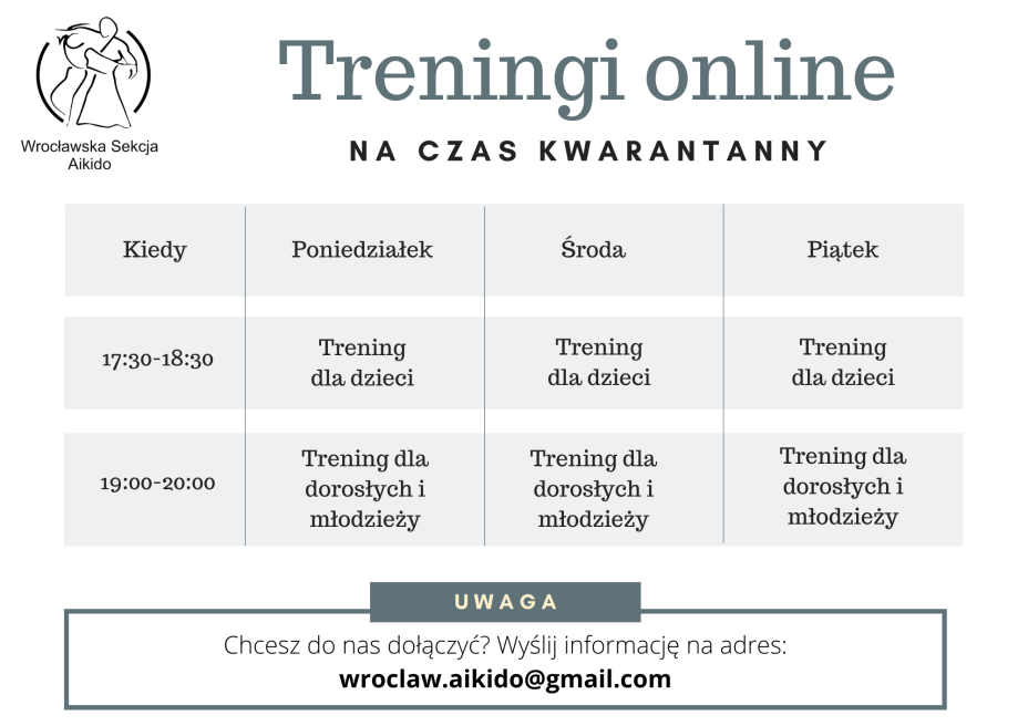 Treningi online Wrocławska Sekcja Aikido